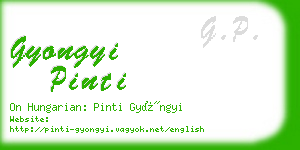 gyongyi pinti business card